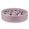Dry Pool, Powder Pink, 130x30, with 600 Balls: Pearl, Gray, Light Pink