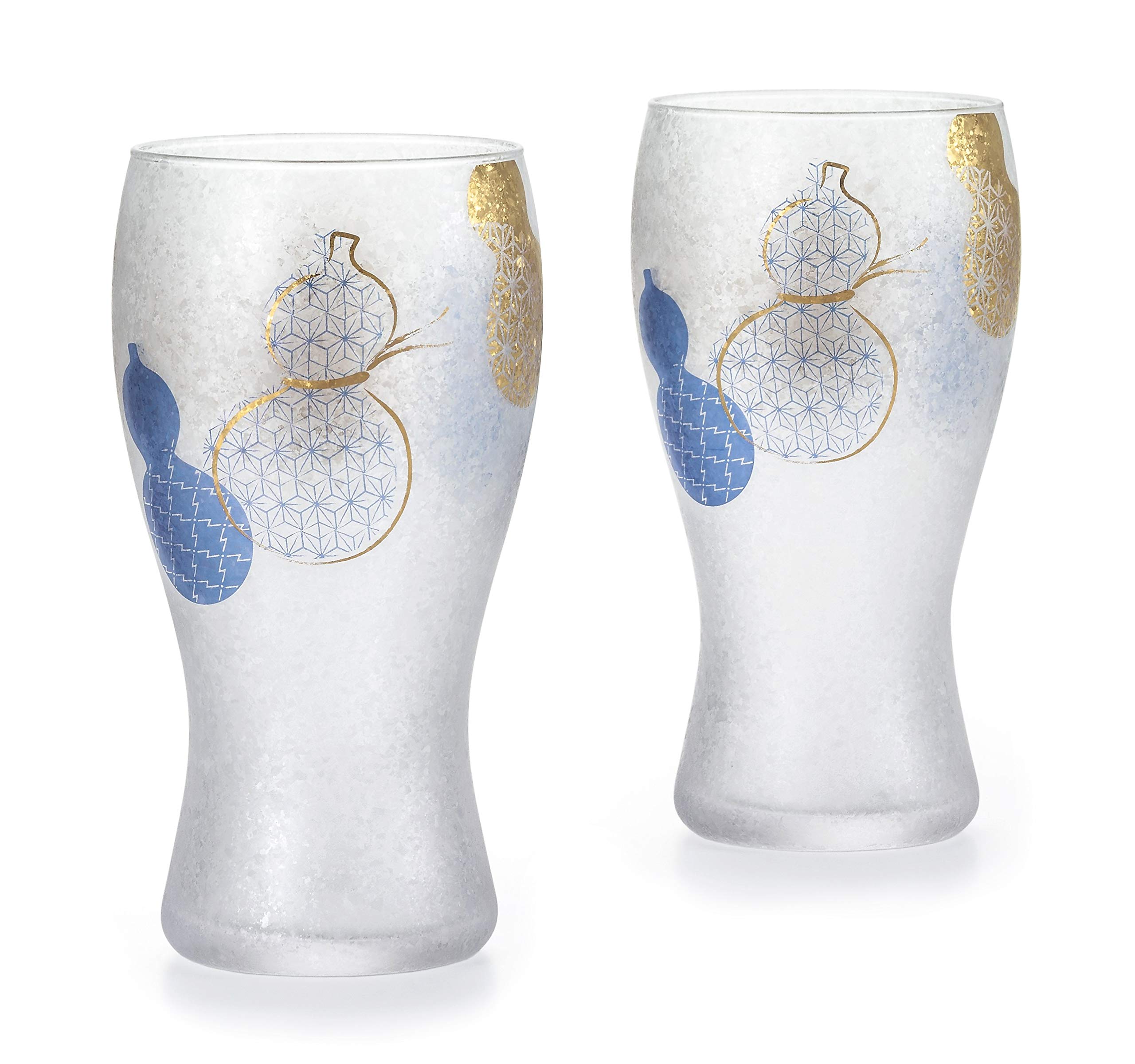 

ADERIA Nippon Taste Rokugourd Beer Glass Pair Made in Gift Beer Birthday Present [Premium Set, 380ml, Japan, Boxed, S6303] Glasses, Glassware, Gift,