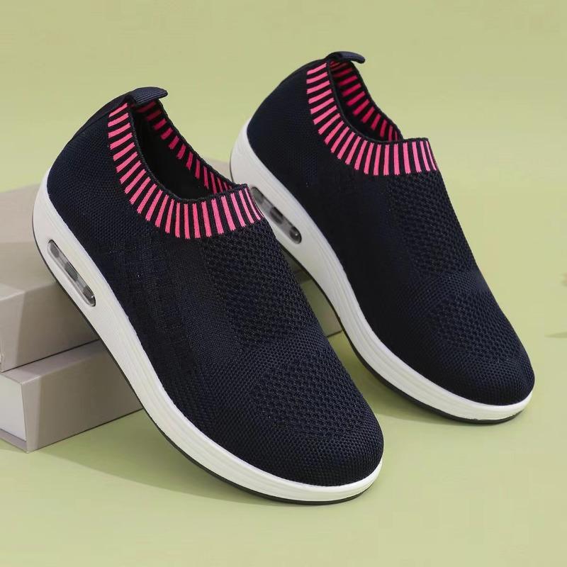 Сетчатая спортивная обувь одинарные туфли на толстой подошве удобная и дышащая посадка повседневная обувь 35 чёрный 1849₽