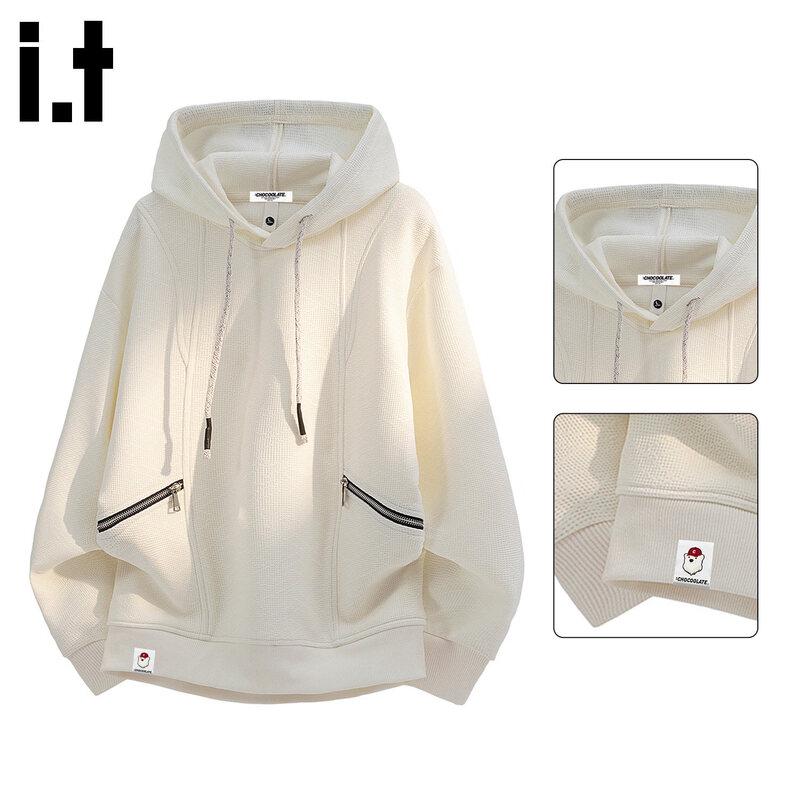 CHOCOOLATEit Men's Textured Long Sleeve Hoodie