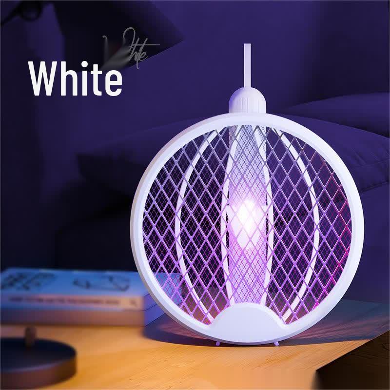 Zhi Shi Foldable Rechargeable Electric Mosquito Swatter with UV Mosquito Killer Lamp