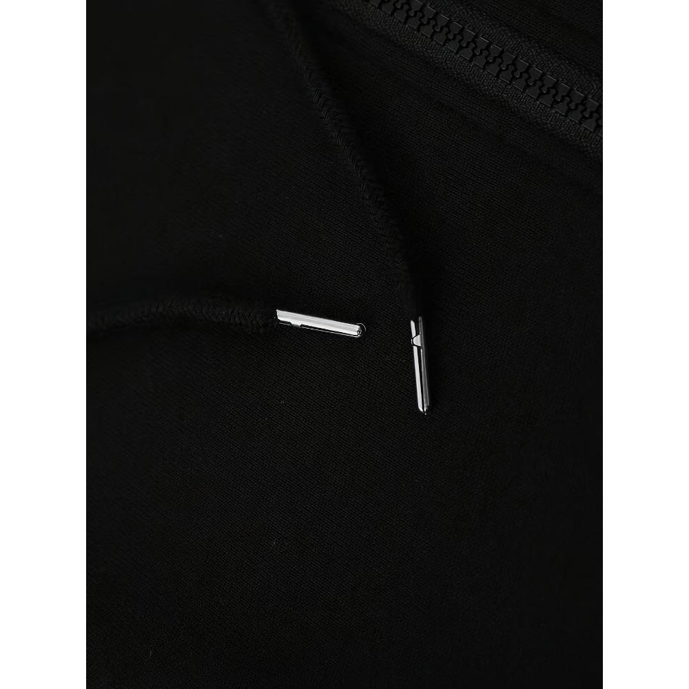 Men's Casual Gothic Printed Zipper Hooded Warm Sportswear Suitable for Autumn and Winter