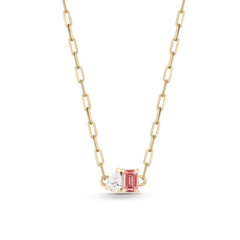 

Double Zircon Gold Chain Necklace, Niche Design Sense, Light Luxury Collarbone Chain, Fashionable And Versatile Single Item