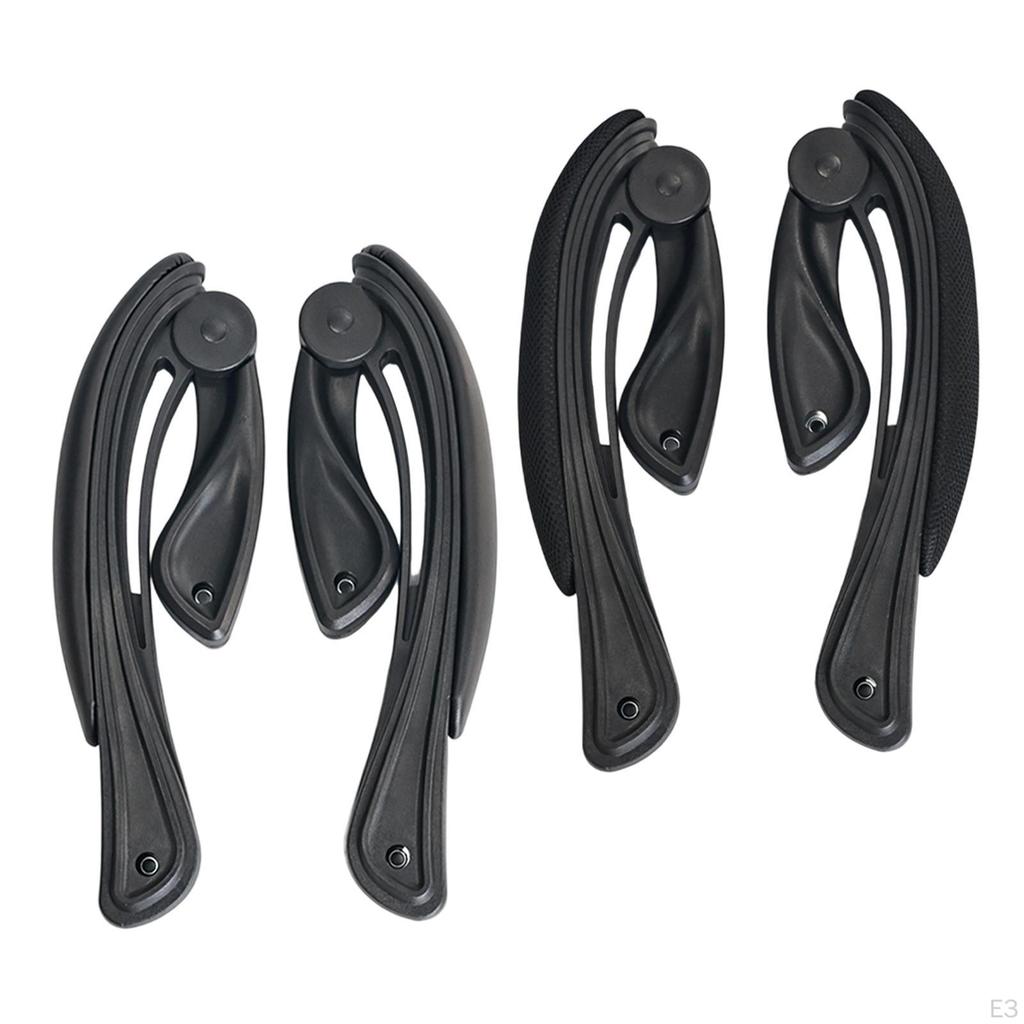 1 par justerbare armlener til kontorstol, armlener med puter for de fleste gaming-svingstoler, enkle