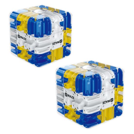 1/2 szt. Kostka Labirynt 3D Puzzle Łamigłówka Kostka Labirynt z Toczącą się Kulką Redukcja Stresu Trening Myślenia Logicznego Edukacyjna Kostka Labirynt z Kulkami