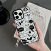 Anti-theft Lanyard Simple Line Phone Case Compatible and Suitable for iPhone15 14 13 12 11promax xsmax xr 7 8plus Cute Cat Group
