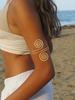 4PCS Upper Arm Cuff Jewelry For Women, Minimalist Arm Cuff Bracelet, Adjustable Coil Armlet