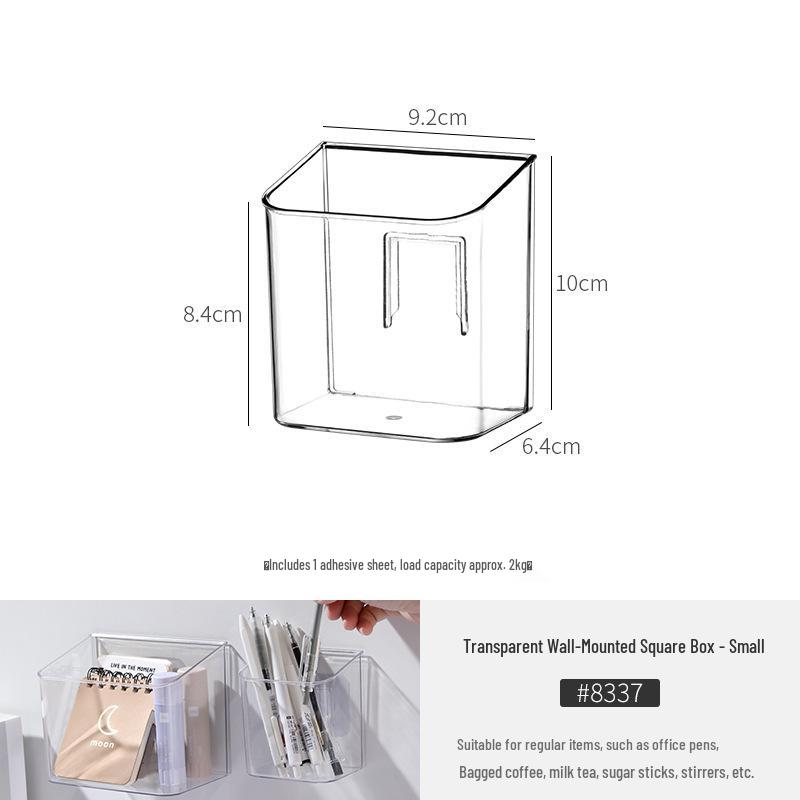 Transparent Wall-Mounted Mirror Cabinet for Bathroom Cosmetics and Lipstick Storage
