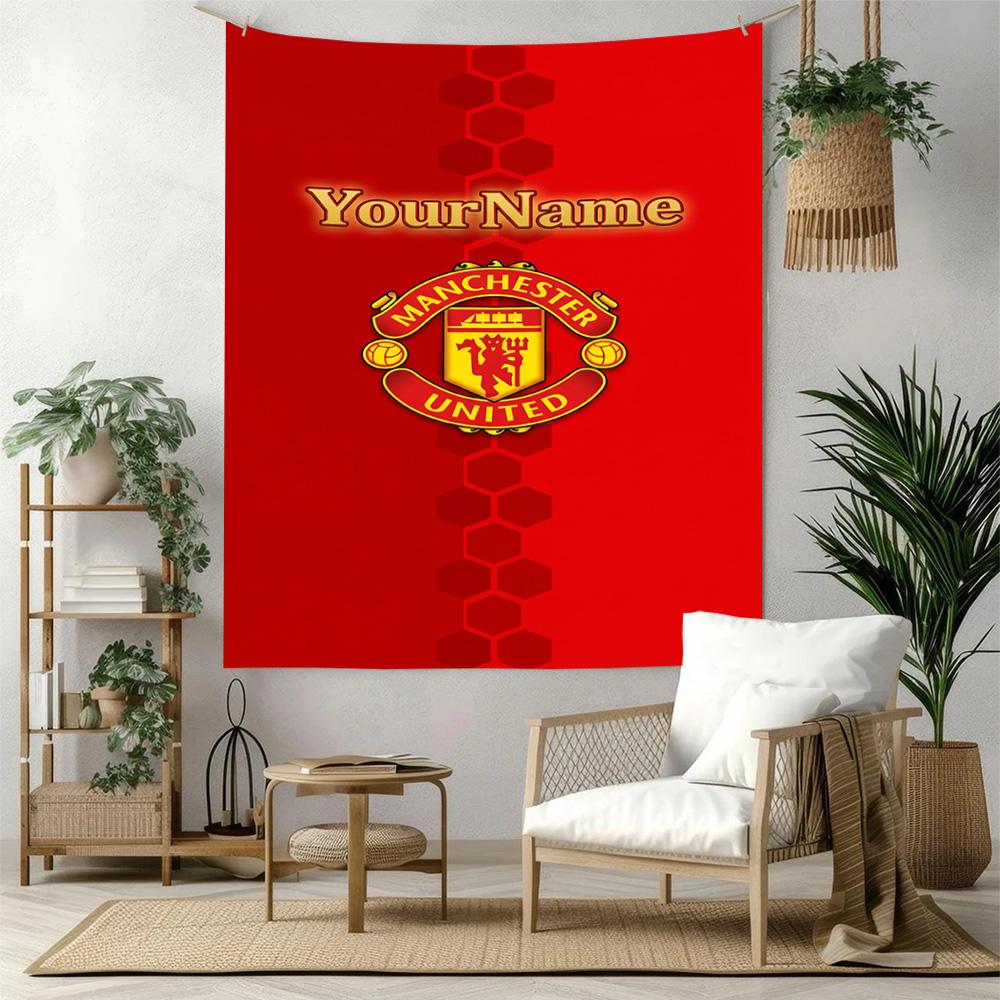Manchester Custom Your Name Wall Decor Tapestry Art For Pet Memorial Birthdaywedding Party Backdrop Family Gift