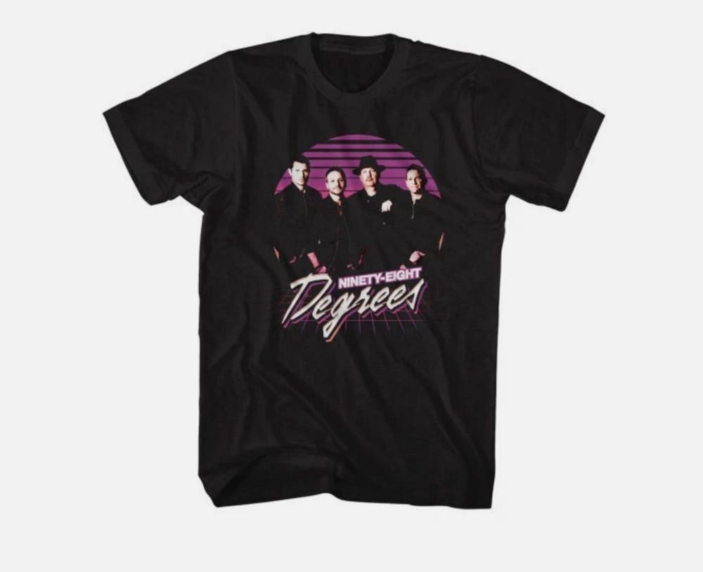 98 Degrees Retro Group Shot Black T-Shirt Unisex T-Shirt XXXXL