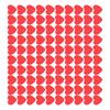 100Pcs Red Wooden HeartShaped Ornament SelfAdhesive DIY Hand Made Home Decoration