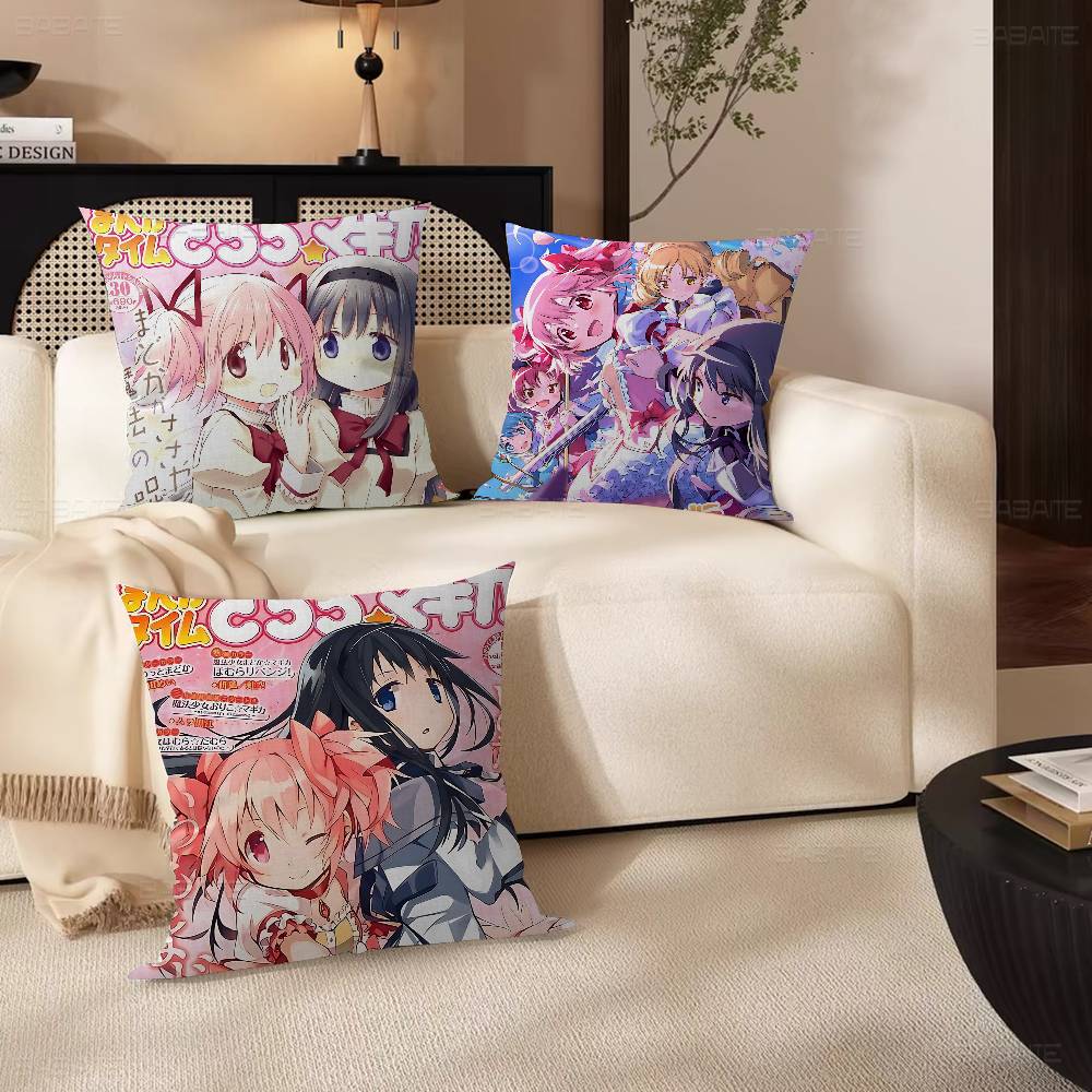 Classic Anime Puella Magi Madoka Magica Cushion Cover Decorative Pillow Sofa Home Decor Case Pillow Cases