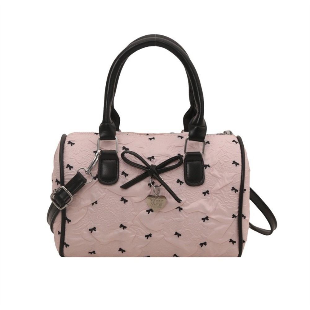 

Универсальная сумка-подушка с бантом, корейские женские сумки, элегантная сумка кроссбоди с бантом, сумка подмышку розовый