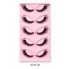 5 Pairs Fox Eye False Eyelashes Eye End Lengthening Long Curling Thick Fluffy All-Match Comfortable Fake False Eyelashes