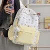 Schoolbag Korean Version Ins Cute Casual Backpack Large Capacity Cute Graffiti Junior High School Schoolbag Female Sweet Versatile Backpack