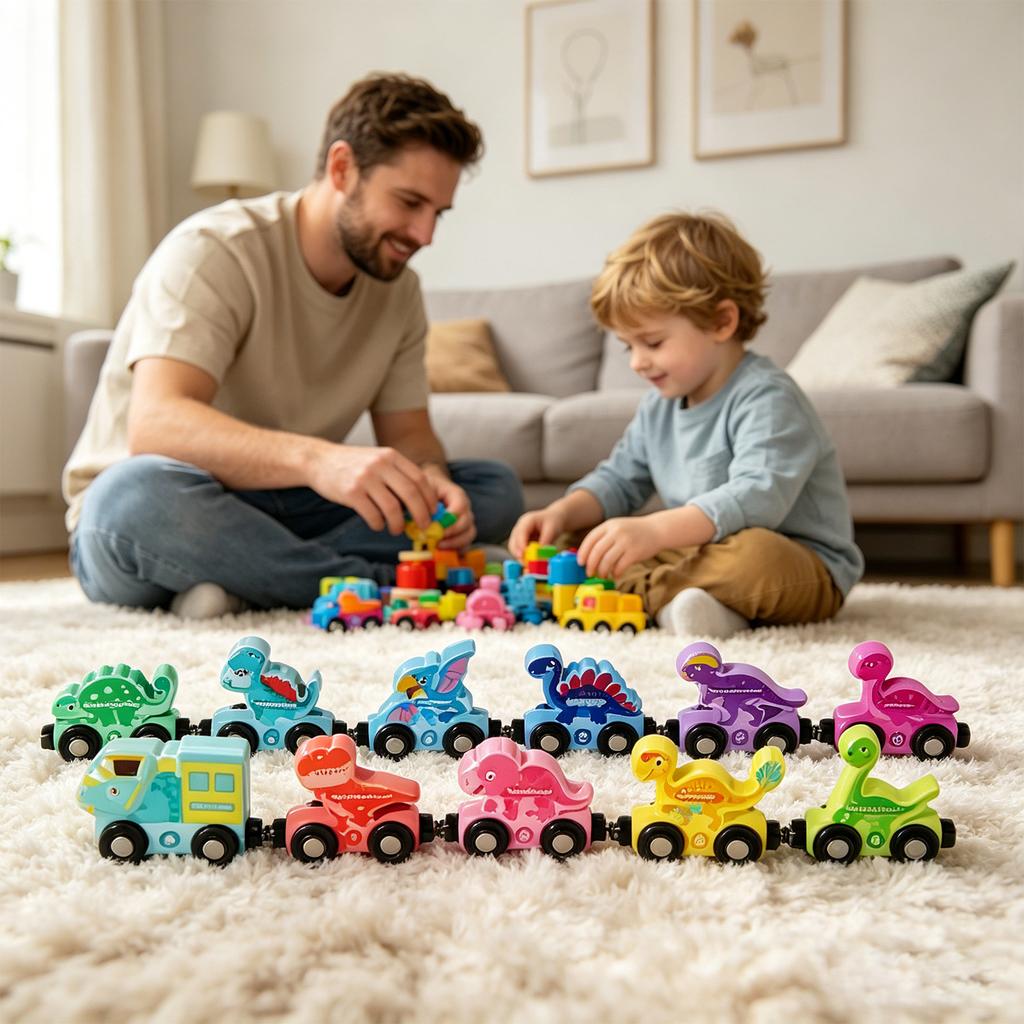 Magnetic Train Toy Set For Toddlers (Ages 3-4) — Counting Toys, Color Sorting, Preschool Educational Activities, Learning Toys