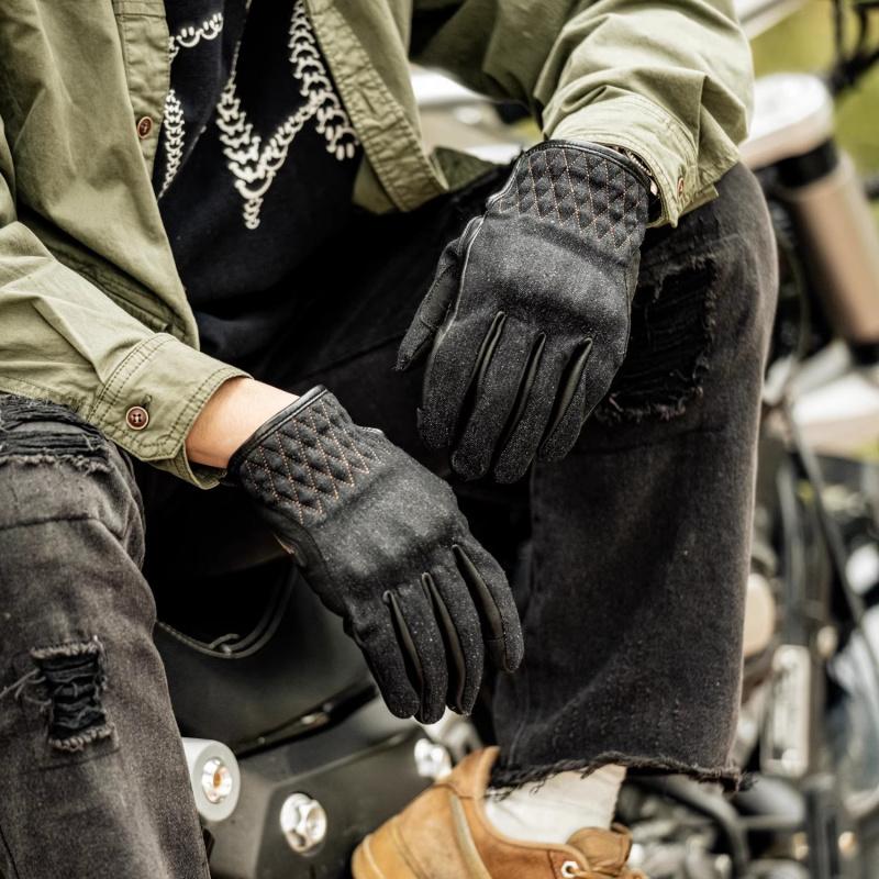 Vintage Motocyklové Rukavice Pravá Kůže Větruodolné & Nárazuvzdorné Podzimní Zimní Unisex pro Jezdce Prodyšné Odolné Luvas