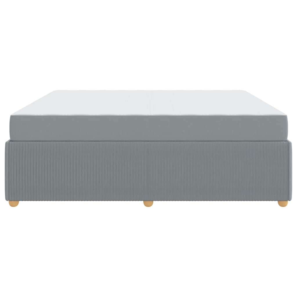 Bed Frame with Mattress Light Grey 180 X 200 Cm Fabric
