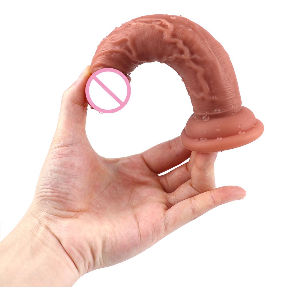 Realistic Small Dildo Dick 6 Inch Small Beginner Anal Dildos Sex Cock Silicone Soft Penis Adult Supplies Sex Toy For Women 18