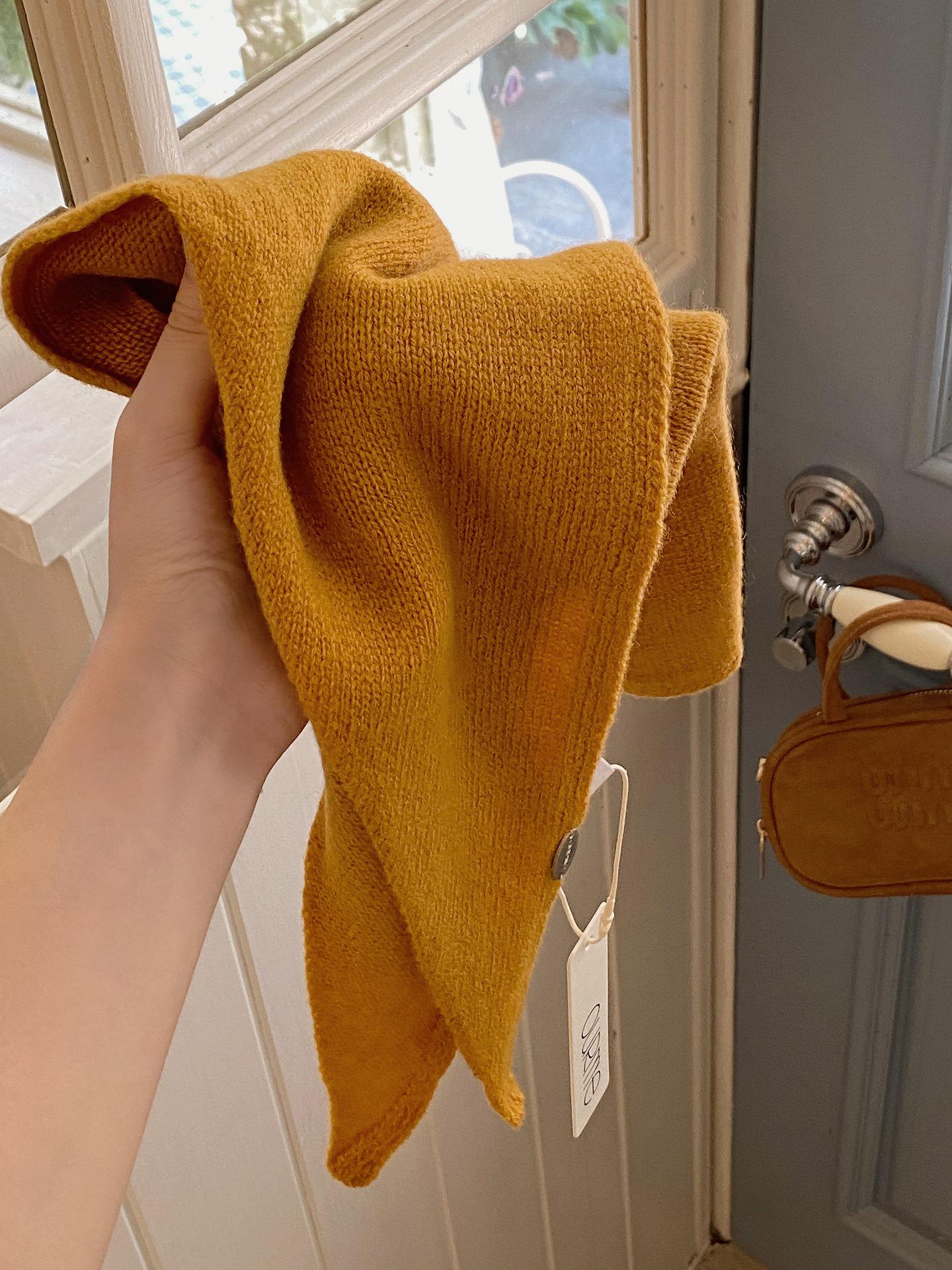 Шерстяной треугольный шарф: Многофункциональный, Универсальный, Теплый Шаль