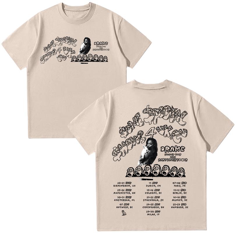 Drake & PARTYNEXTDOOR $ome $pecial $hows 4 Tour 2025 T Shirt Hip Hop Fashion Summer Cotton Loose Top Fans Gifts High Quality Tee