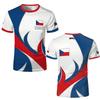 T-shirt Bandiera della Repubblica Ceca Maglietta Grafica con Emblema Nazionale della Repubblica Ceca da Uomo Donna per Sport all'Aperto Traspirante Maglia da Calcio