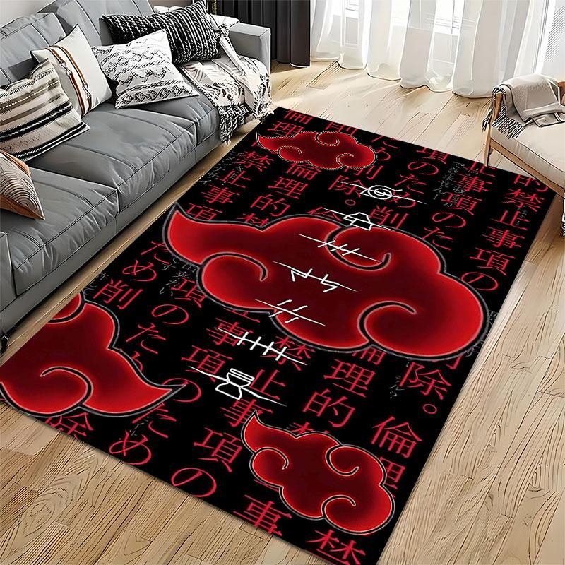 Red Cloud Pattern with Text suitable as a non-slip mat for the living room or bedroom sofa