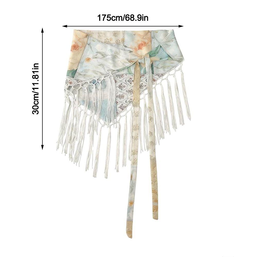 Exquisite Triangle Waistband Tassels Dance Hip Scarf Fashion Fringe Waist Belt Dress Jeans Decor