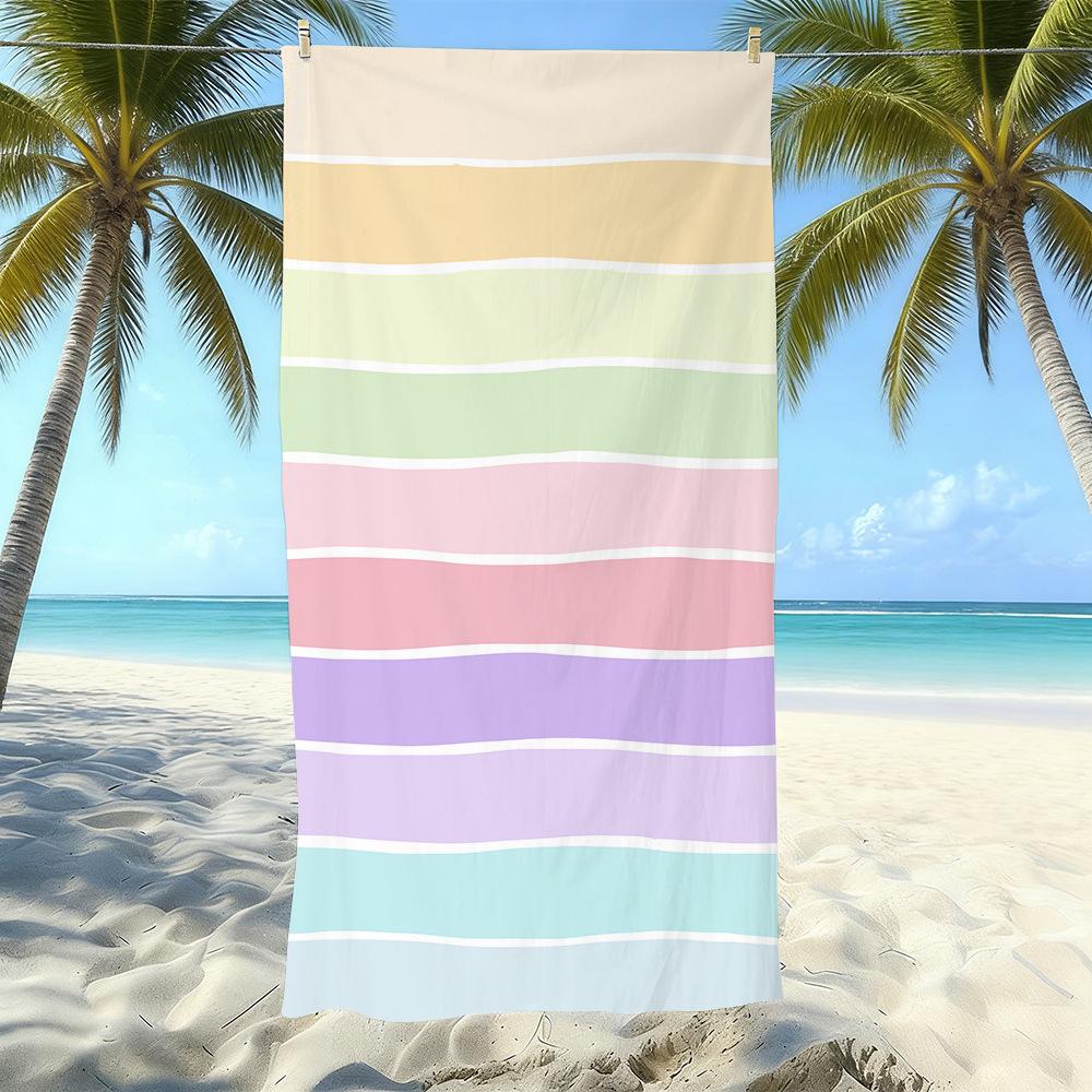 Microfiber Beach Towel Digital Printing Quick-Drying Double-Sided Velvet Class A Large Bath Towel Plus Towel