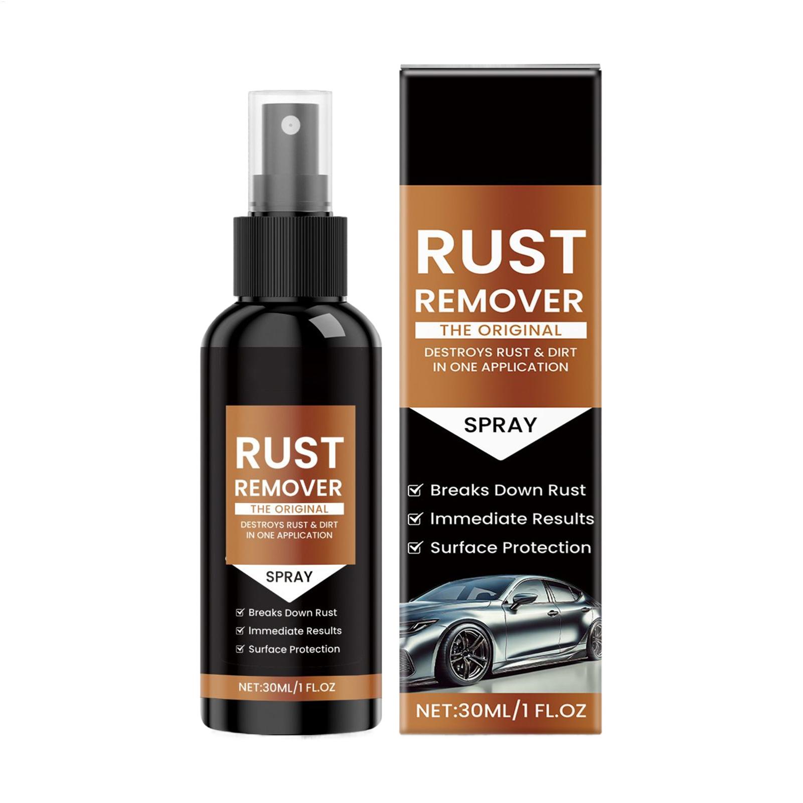 30ml Rust Remover Spray for Metal Powerful Metal Rust Removal Effective Concentrated 1 Fl.oz Fast-Acting Long-Lasting Cleaner 30ml