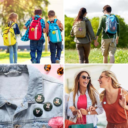 Mlloaayo Badge Machine, New Rotating Badge Machine, 58mm Badge Making Machine, DIY Badge Machine, DIY Badge Making Materials, 100 Badges Included, DIY