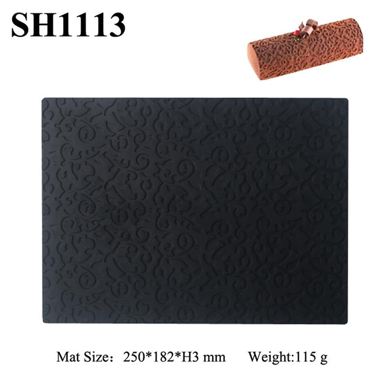 Silicone Mousse Swiss Roll Texture Pad - Tree Bark Lace Fondant Mat for Western Pastry Baking