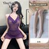 Sex underwear new high-end pajamas sexy pure wind ice silk mesh nightdress hot perspective suspender uniform