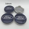 Neuer 2026 Autoaufkleber Ford 2025 Heiß 4 Stück 3D für ford 54mm blau/schwarz/silber Autoemblem Radnabendeckel Abdeckungen Aufkleber