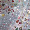 Christmas Nail Stickers Luxury Crystal Diamond Cartoon Bear Tree Apple Back Glue Nail Art Stickers DIY New 3D Nails Decorations