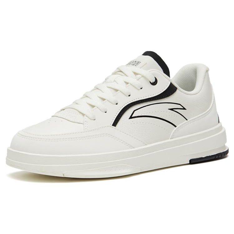Anta Life Collection Slip Resistant Abrasion Resistant Low top Skateboard Shoes Women's Black White 922328011-3
