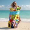 Beach Towel with Ms. Rachel1 Pattern - soft,absorbent,machine washable Lightweight&Modern,swimming,Travel Essentials