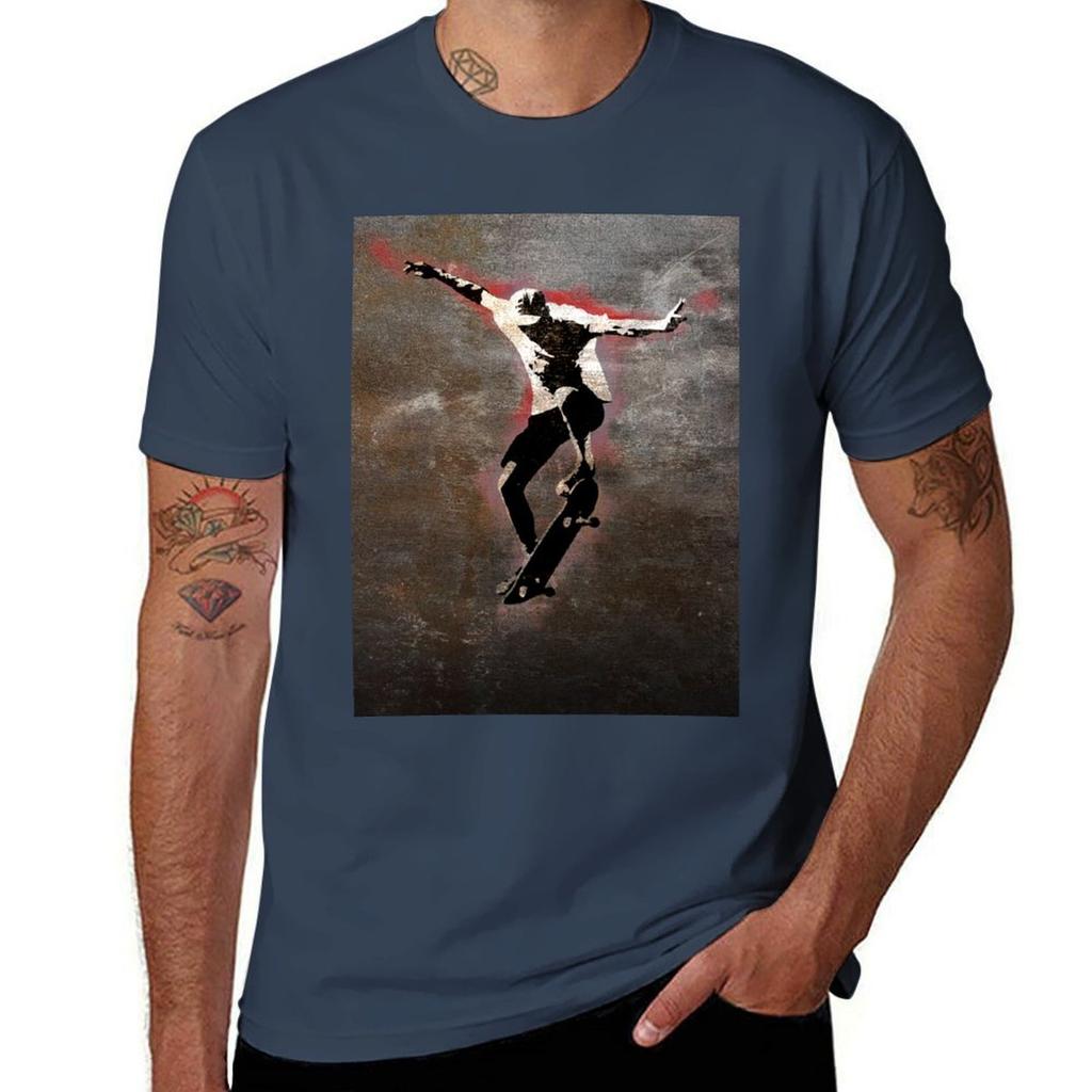 Street Art Skateboarding Tshirt Festival Casual Short Sleeve