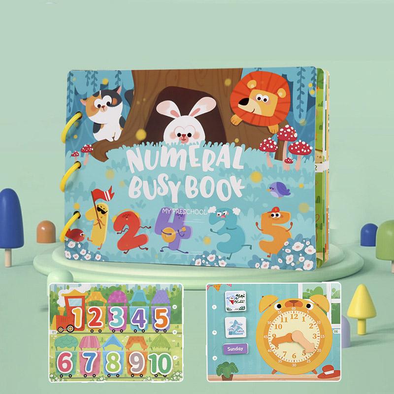 Montessori Toys Quiet Book My First Busy Book DIY Puzzle Animal Fruit Numbers Matching Game Educational Toys For Kids Children