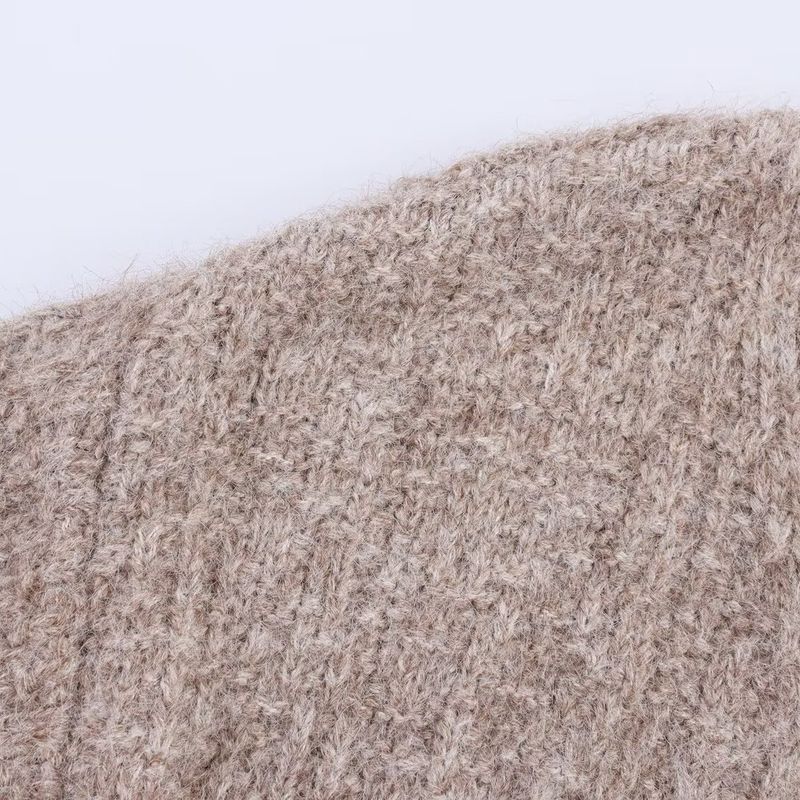 Kaslead New Women clothes Western Style Fashion Loose All-Match No Buckle Knitted Outerwear