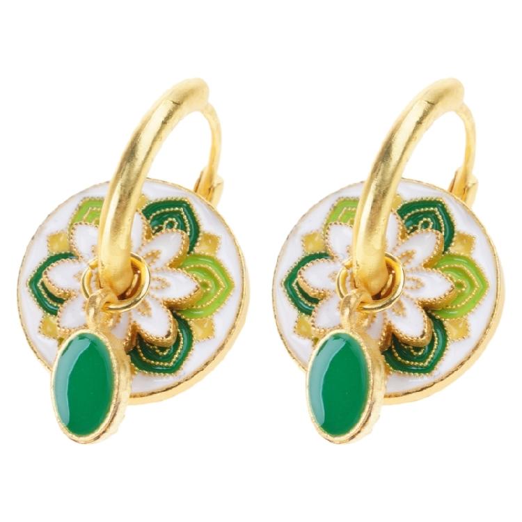 Multipurpose Drop Oil Ear Clip Stylish Ear Cuff for Distinctive Female New Chinese-style Ear Buckles Party Ornaments