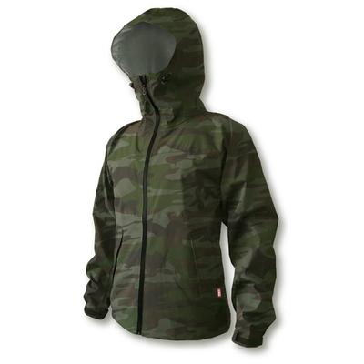 Rain Jacket Waterproof Breathable Stretch Shield Jacket Green Camouflage LL [Document]