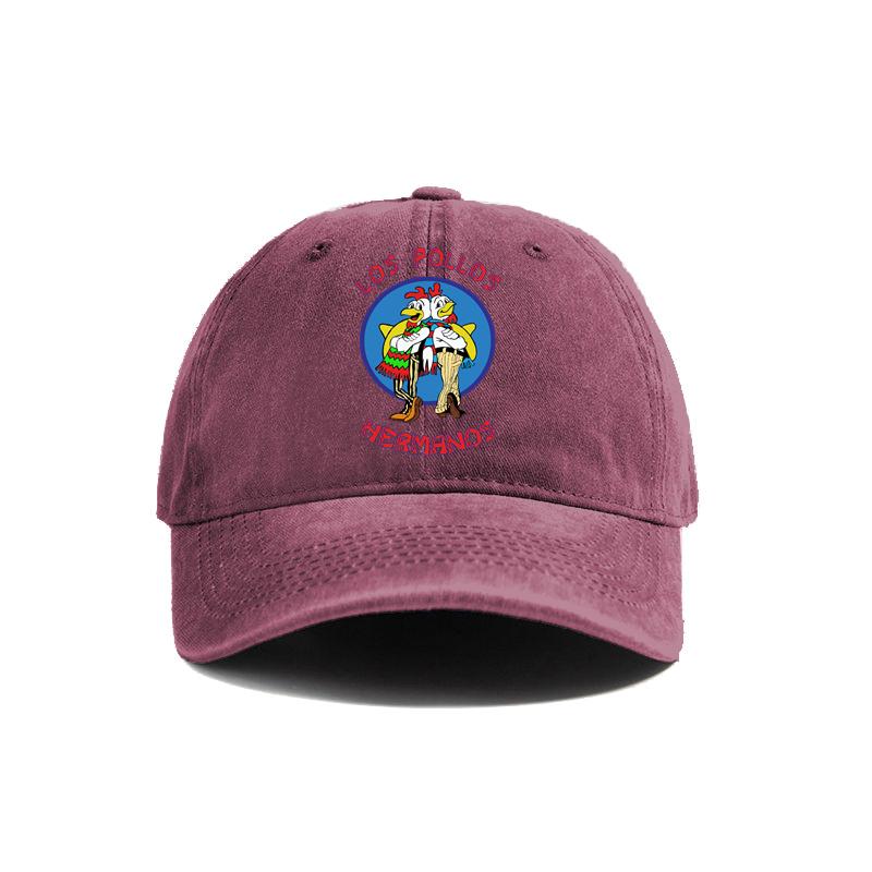 Los Pollos HerUnisexos Baseball Cap Distressed Hats Cap Unisex Retro Outdoor Summer Adjustable The Chicken Brother Hat