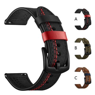 Skórzany pasek do zegarka Huawei Watch GT 2 Inteligentny pasek do zegarka Samsung Galaxy Pasek do zegarka Pasek skórzany 22 mm