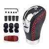5/6 Speed Universal Replacement Manual Car Hoodie Gear Stick Shift Knob Modified Stick R PU Leather Gearshift Head Gear Knob Set