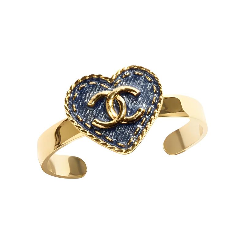 

CHANEL [24P new product] Logo - Bracelet, same style for men and women, gold/blue золотий