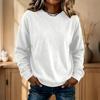 Women's Long Sleeve Neck Loose Fit Pullover Sweatshirt Color Casual Fall Winter Top