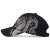 Cappellino da Baseball Stampato con Drago Cinese Dorato Unisex Uomo Donna Snapback Primavera Autunno Esterno Regolabile Cappello Casual Punk Rock Gotico Hip Hop
