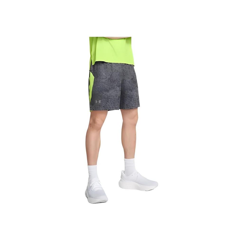 Under Armour Launch Elite Outdoor Casual Mid Waist Elastic Running Sports Shorts Men Shorts Rhino-Gray 1378869-025