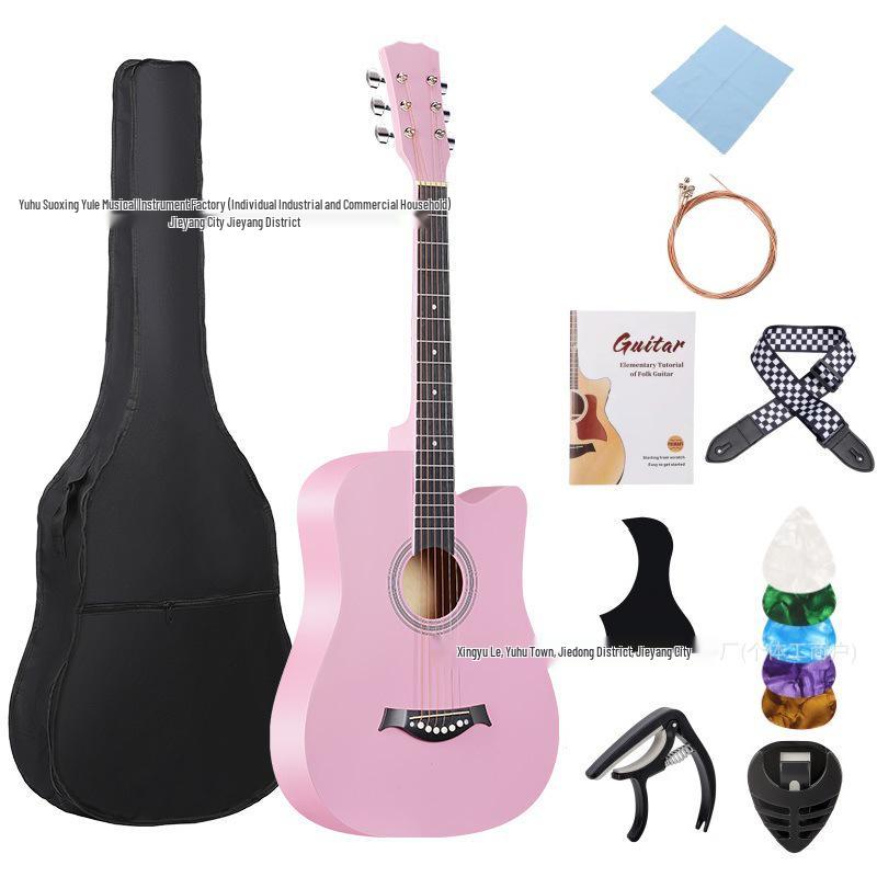 38-Inch Folk Guitar for Beginners - Popular Practice Guitar with Large Stock Available
